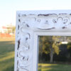 Europe palace style Embossed Wall Mirror White Wooden frame 143x51cm [KT51143] - Image 5