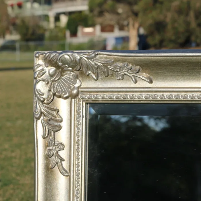Europe Palace Style Embossed Silver Frame Mirror 112x70cm [EO70112-S] - Image 3