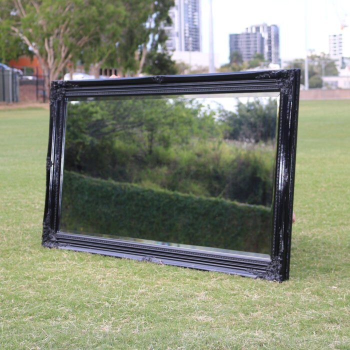Wooden Europe Palace style Wall Mirror with Black frame 137x76cm [SH76137-B] - Image 3