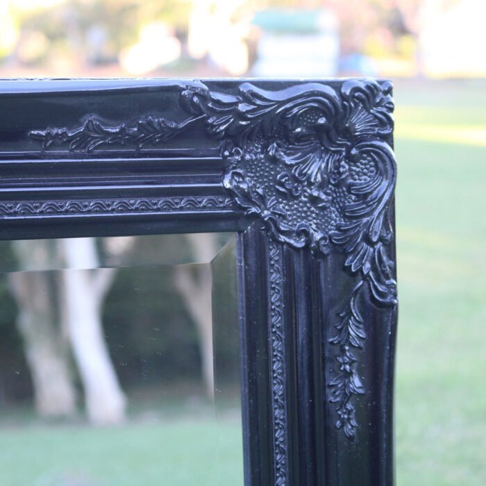 Wooden Europe Palace style Wall Mirror with Black frame 137x76cm [SH76137-B] - Image 4