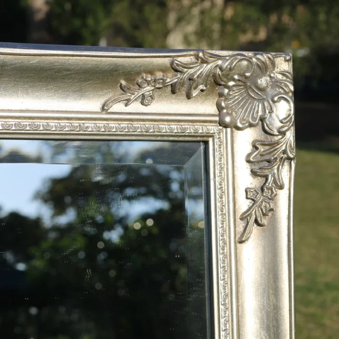 Europe Palace Style Embossed Silver Frame Mirror 112x70cm [EO70112-S] - Image 5