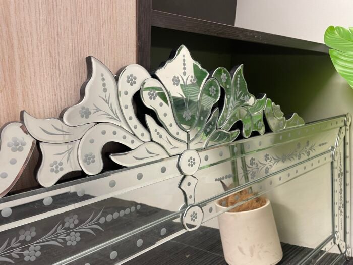 [Local Delivery Only] Europe palace style Welsh style Wall Mirror Silver frame 150x70cm [WB70150-S] - Image 2