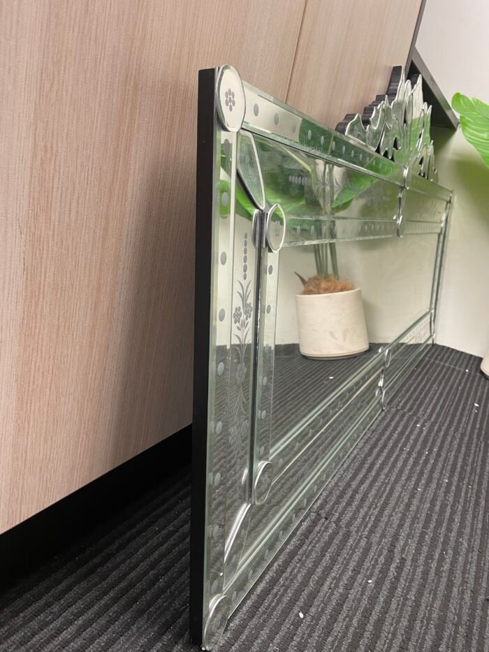 [Local Delivery Only] Europe palace style Welsh style Wall Mirror Silver frame 150x70cm [WB70150-S] - Image 3